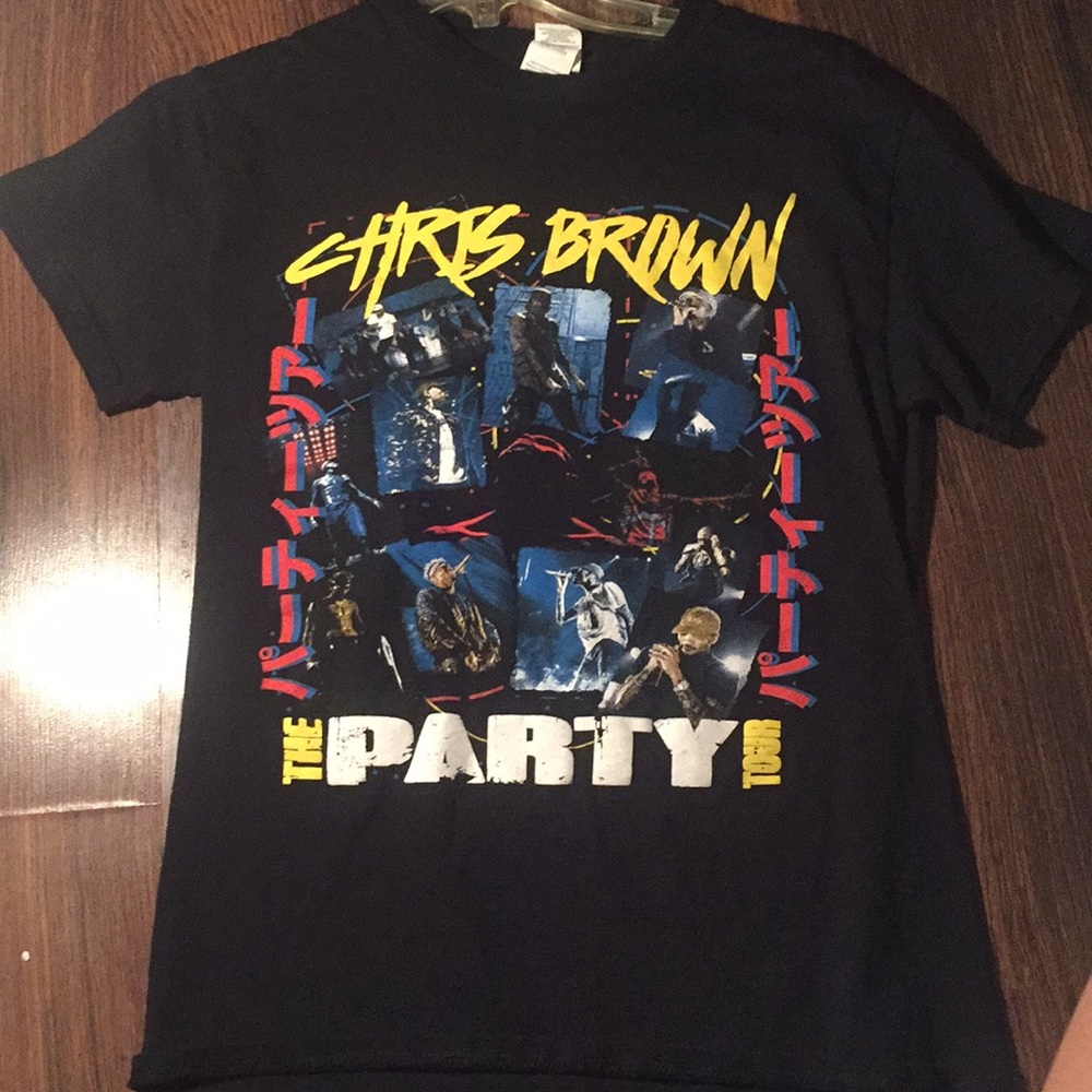 Chris brown party tour t shirt